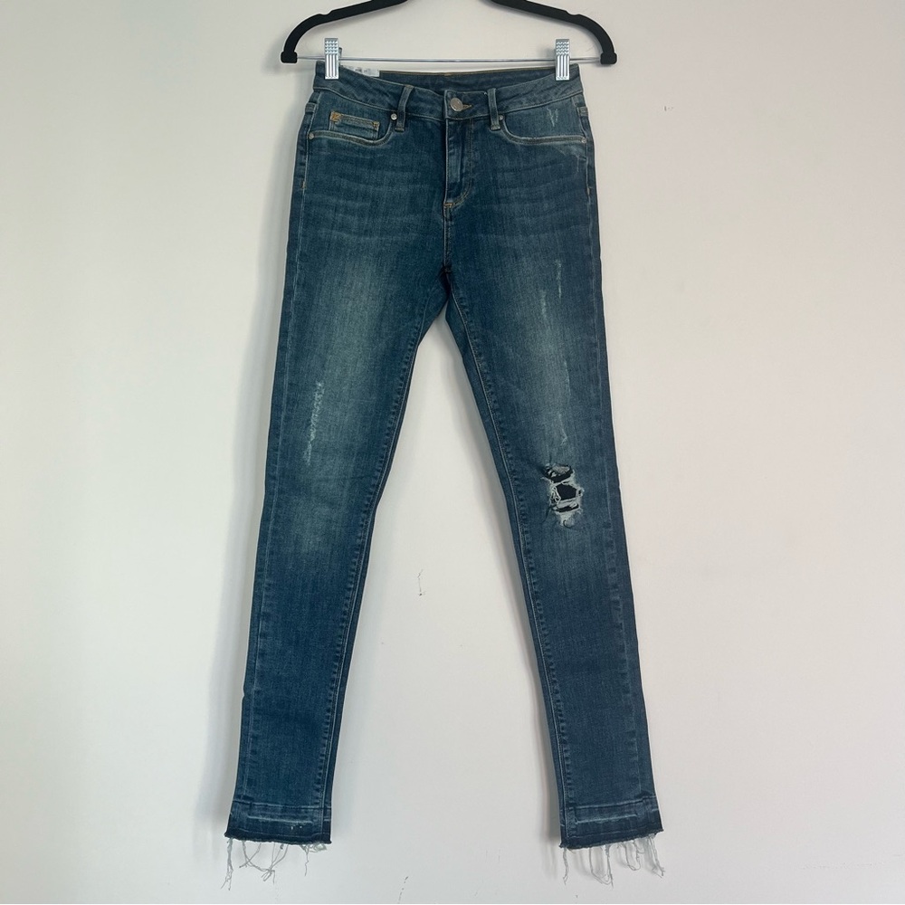 Zoe Karssen Dark Blue Distressed Skinny Jeans